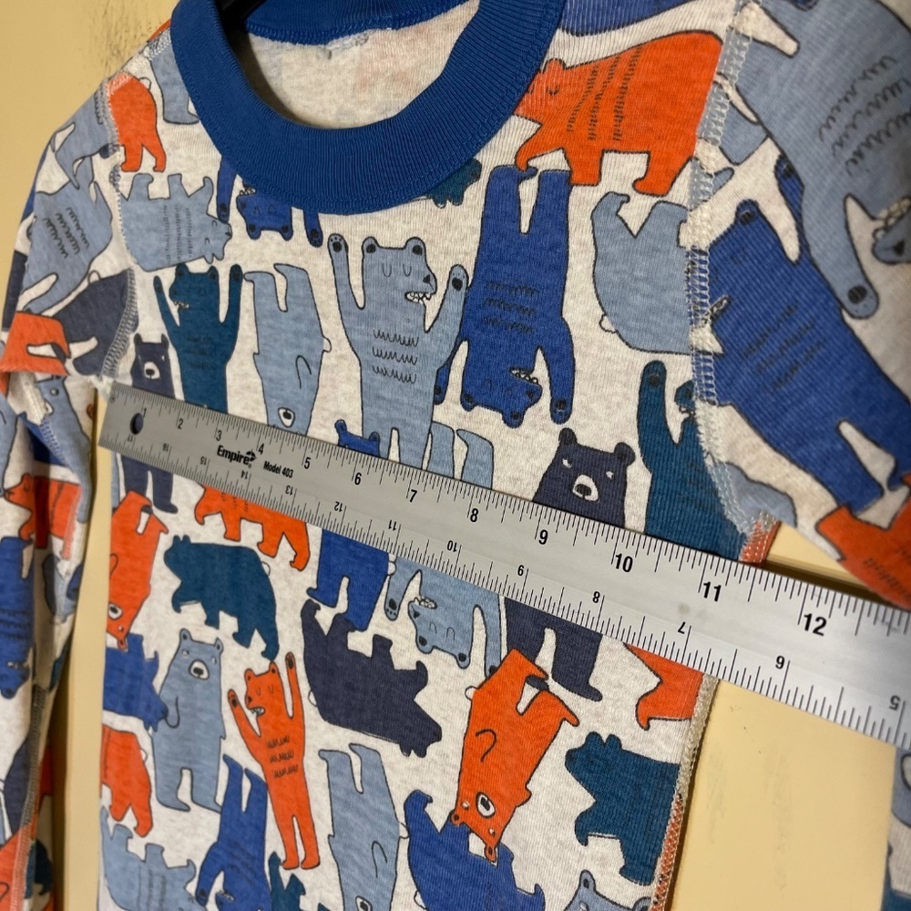 Hanna Andersson Blue and Orange Kids Pajamas Top - Picture 5 of 6